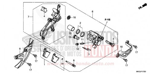 REAR BRAKE CALIPER CRF450LK de 2019